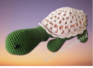 Heegeldatud mänguasjad, amigurumi, käsitöö kingitus, kingitus lapsele, kilpkonn