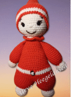 heegeldatud päkapikk, amigurumi, käsitöö kingitus, jõulukingitus, kingitus lapsele, pehme mänguasi