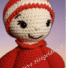 heegeldatud päkapikk, amigurumi, käsitöö kingitus, jõulukingitus, kingitus lapsele, pehme mänguasi