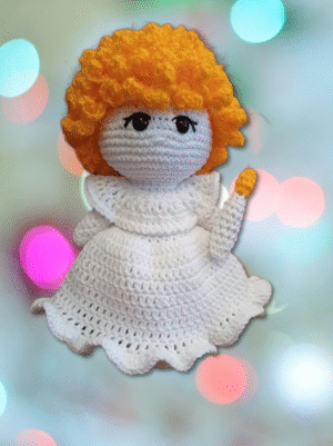 heegeldatud mänguasjad, heegeldatud jõulunukk, ingel, heegeldatud kaisukas, amigurumi