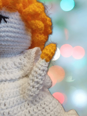 heegeldatud mänguasjad, heegeldatud jõulunukk, ingel, heegeldatud kaisukas, amigurumi